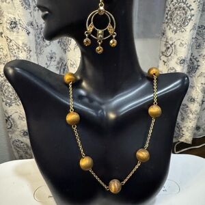 Nolan Miller Gold Round Ball Adjustable Necklace